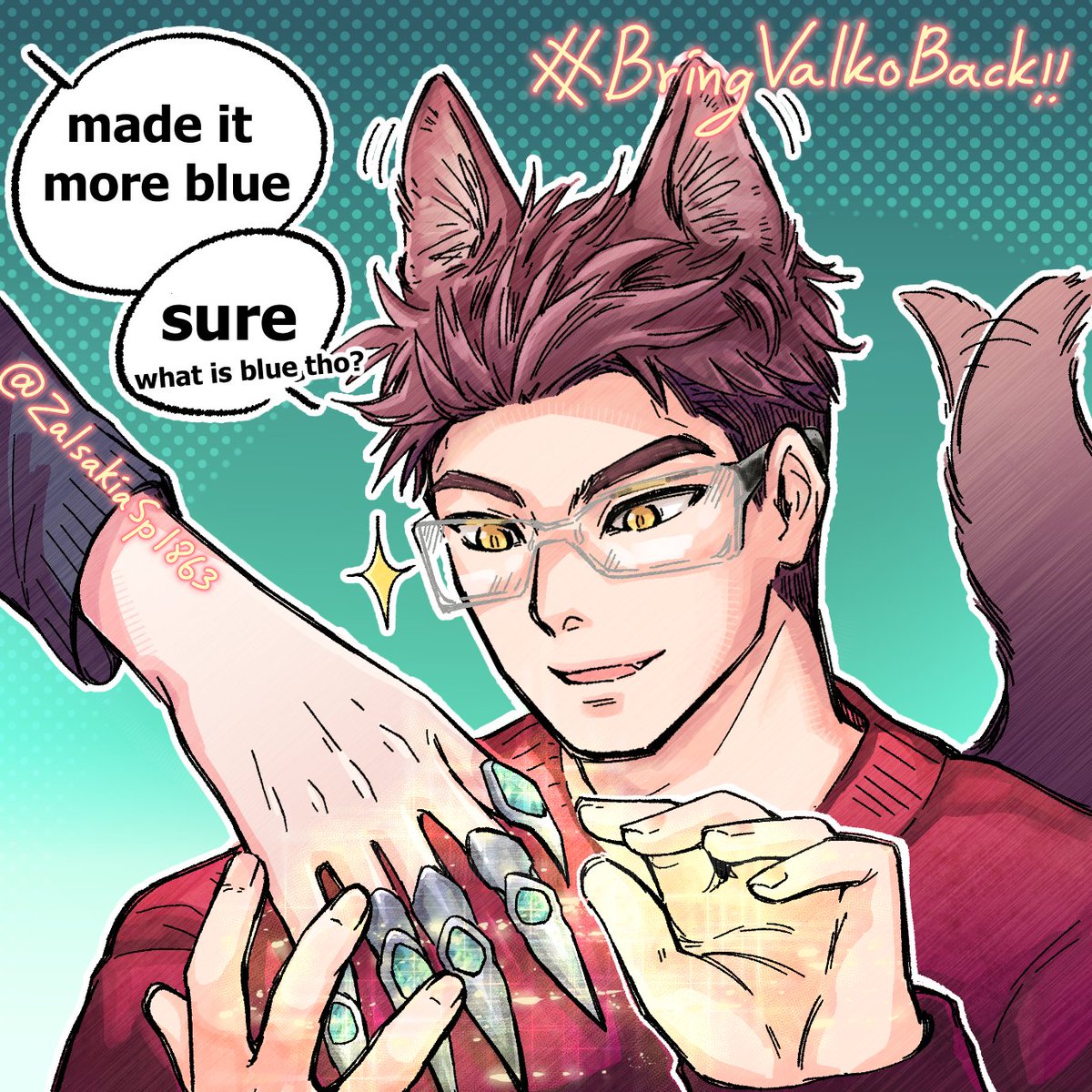 ZalsakiaSp1863's tweet photo. I like hc that he is a little color blind 😂😂😂
: day04 :
claw #InkValkoWeen2026
metallization / jewelry #Valktober #Valktober2026
#BringValkoBack #ValkoIsLoved #ValkoIs6thLI #全世界都爱敖尹 #NoValkoNoMoney https://t.co/1fLix9lOGA