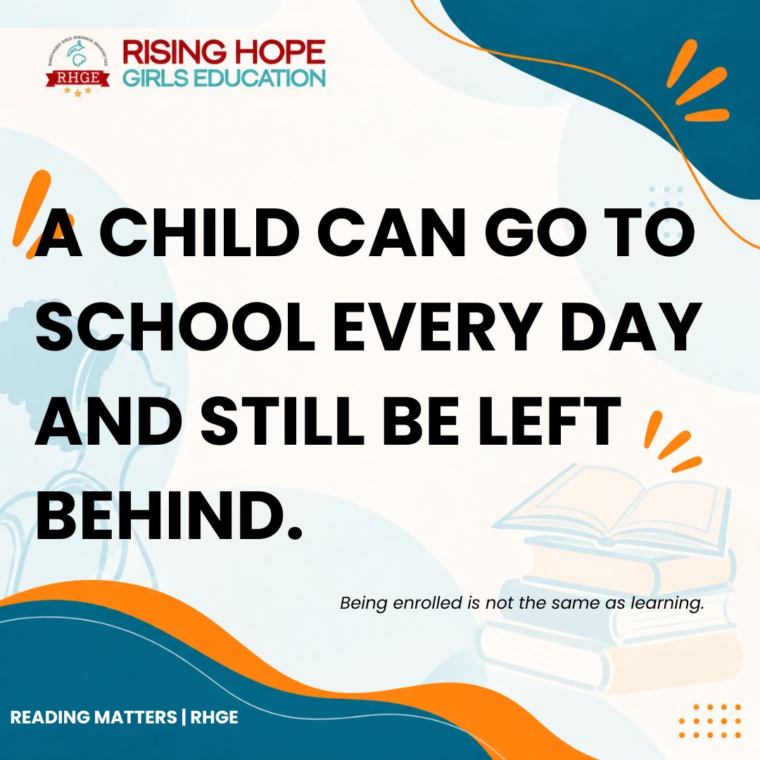 RisingHopeGirls's tweet photo. Being in school does not always mean a child is learning.

UNICEF reports that almost 70% of Nigeria’s primary pupils cannot read simple words, while only 27% of children aged 7–14 had foundational reading skills in the 2021 MICS data.

So, what is behind the gap? https://t.co/SqrYhoL4Dt