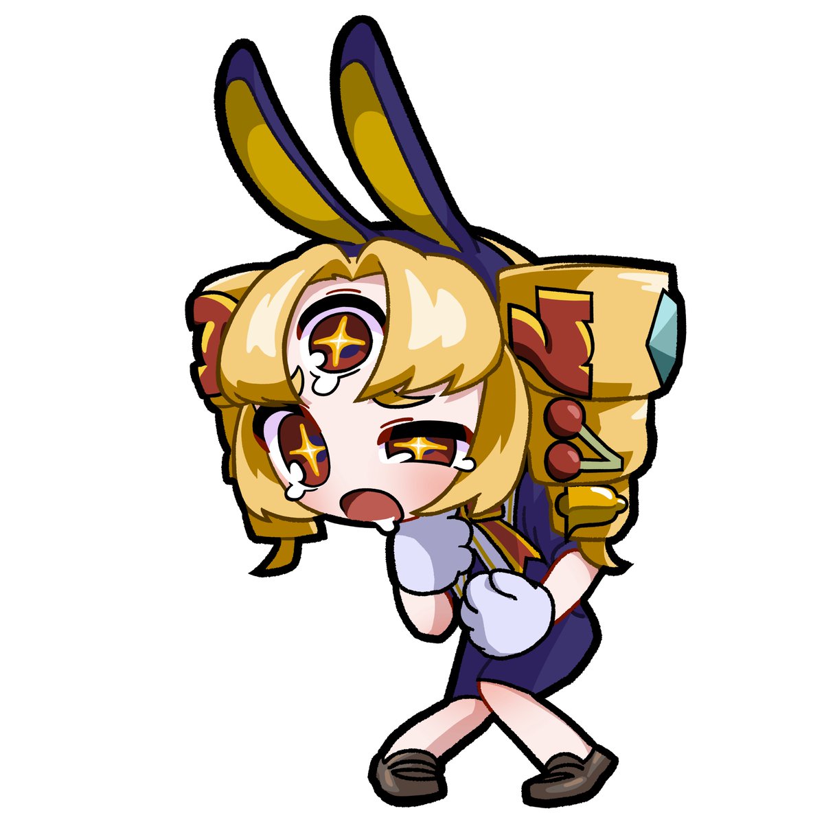 ADAMSKI_U_F_O's tweet photo. とりあえずアクキーにする絵
←寸前　嘔吐→　で差分にします
あとひとりぶんくらいバリエーションを作っておきたい https://t.co/pEAwpbPwMQ