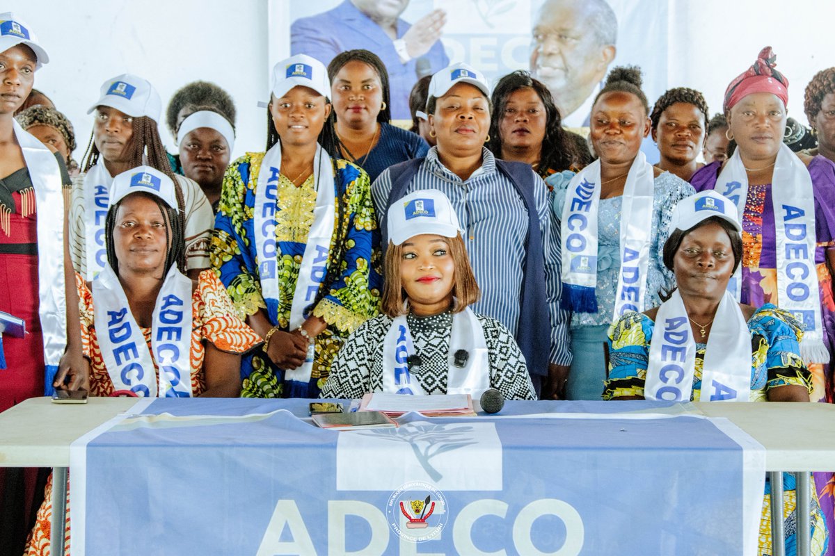 UkeloJosh's tweet photo. À Bunia, la Ligue des femmes de l'Alliance des Démocrates Congolais (ADECO) se mobilise autour du Dialogue national. Elle appelle à renforcer la cohésion nationale, la paix dans l’Est et surtout la participation des femmes à la vie politique. 🇨🇩 #ADECO #Bunia https://t.co/9rv2EZmheE