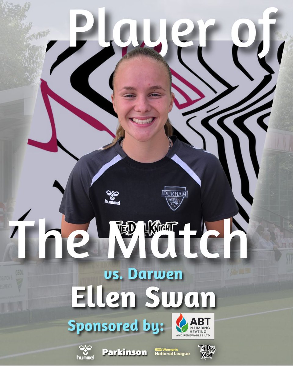 DurhamCestria's tweet photo. Impact Substitute /ˈɪm.pækt ˈsʌhttps://t.co/gKF6VTE3uMɪ.tʃuːt/ (𝘊𝘰𝘮𝘱𝘰𝘶𝘯𝘥 𝘕𝘰𝘶𝘯): Ellen Swan!

Two goals from the bench, including a crucial equaliser, sees Ellen Swan named Player of the Match for yesterdays victory over Darwen!

Congrats, Swanny!

#HearUsRoar https://t.co/PAfkAeBRNj