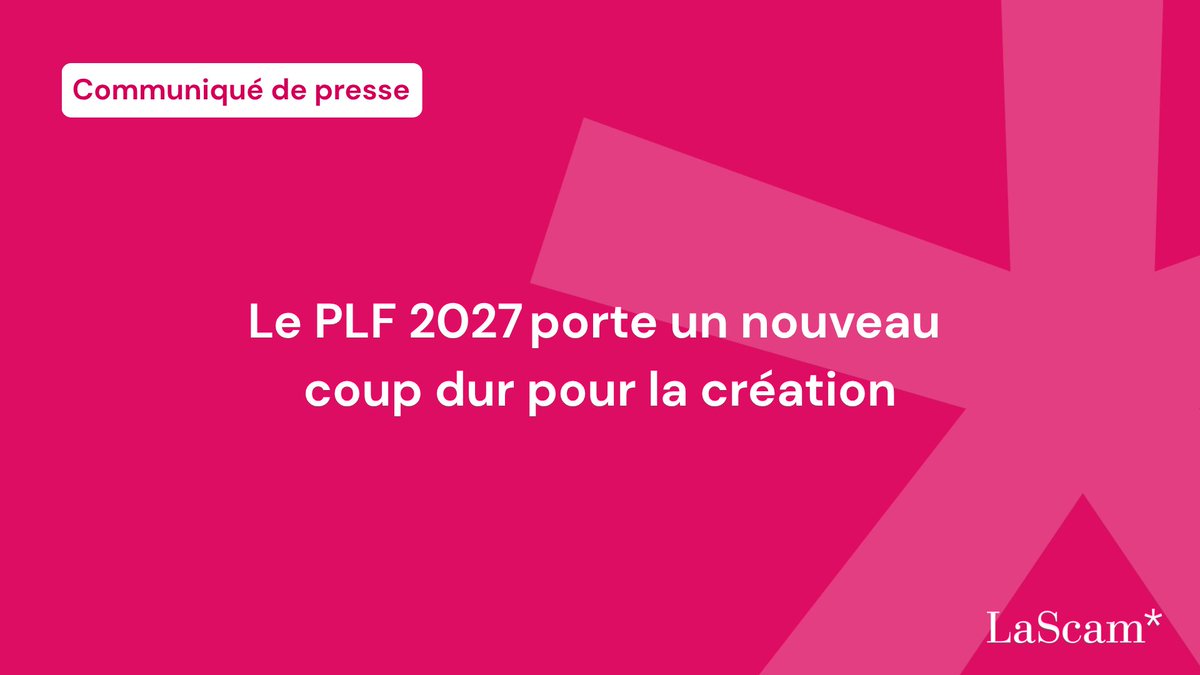 webscam's tweet photo. 📢 #Communiqué | Le #PLF2027 déposé ce jeudi par le Gouvernement fragilise et désarme la France en matière culturelle et d’information. 
Il est urgent de revenir sur ces choix dommageables pour la démocratie et la souveraineté informationnelle !
🔗 https://t.co/BaJdBtQVnk https://t.co/yBAp5DEjpc