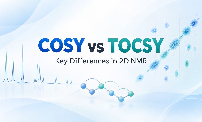 ciqtek's tweet photo. COSY vs TOCSY in 2D #NMR:
COSY traces local J-coupled proton correlations. TOCSY reveals protons within the same spin system.
Learn the key differences and interpretation logic. Read 🔗 https://t.co/7LdLGsHmC3 

#NMRchat #2DNMR #COSY #TOCSY #CIQTEK https://t.co/Mt3qCUKSwD