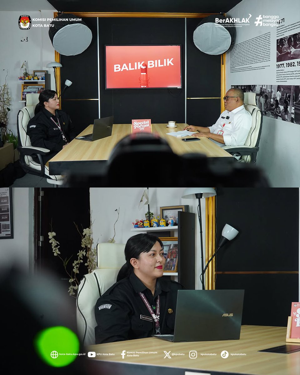 KPUBatu's tweet photo. ✨ Kalau Demokrasi Mau Baik, Politiknya Harus Sehat

#TemanPemilih, yuk, simak lebih dekat obrolan soal budaya politik yang sehat, politik uang, dan cara kita bersama menjaga demokrasi dalam Podcast Balik Bilik TPS!

🎥 https://t.co/WFReeEA6ZY

#KPUMelayani #BalikBilikTPS https://t.co/CnTI69wBm0
