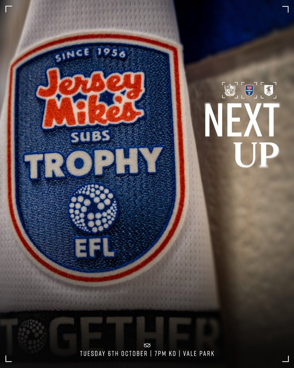OfficialPVFC's tweet photo. ⏭️ Next up, we take on Mansfield Town in the @JerseyMikesTpy https://t.co/jitkSyEk4G