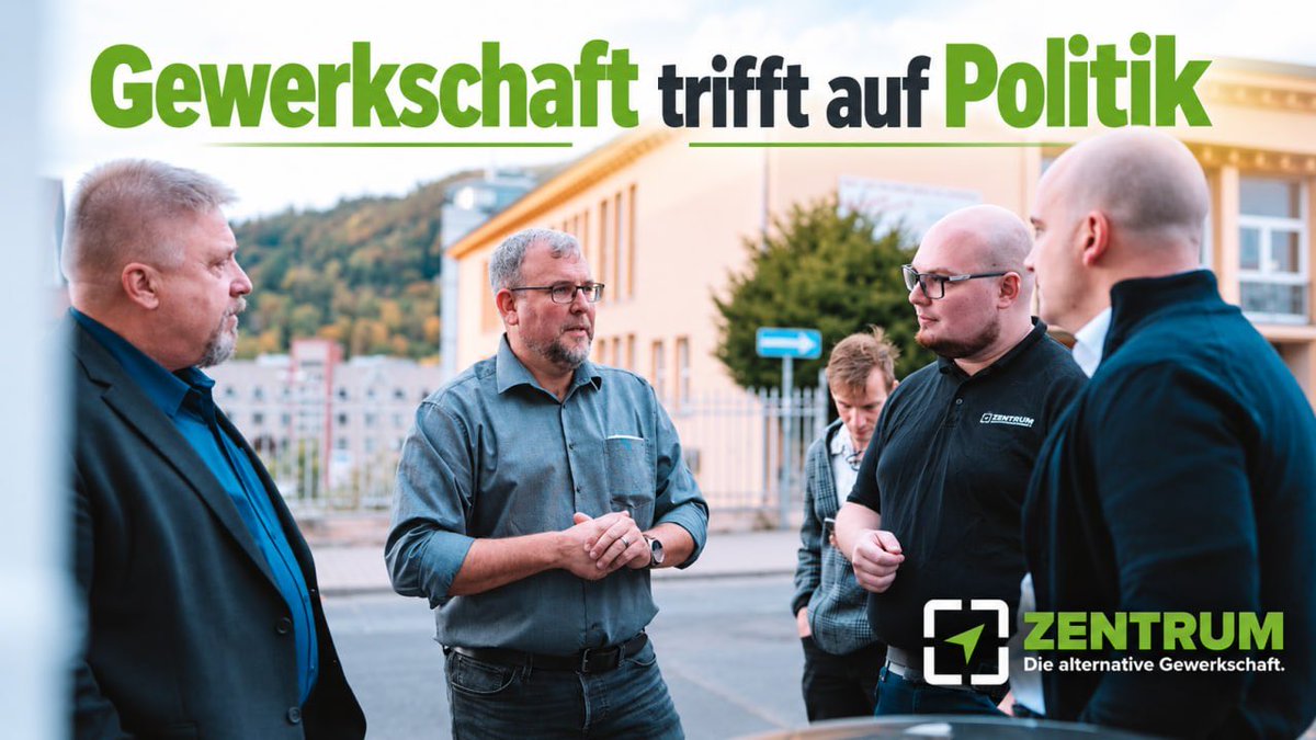 zentrum___'s tweet photo. ZENTRUM in Suhl ⚔️

Bei „Gewerkschaft trifft auf Politik“ diskutierten Oliver Hilburger, Jan Abicht und @RobertTeskeMdB über Gewerkschaftsarbeit, Wirtschaft, Bürokratie, Energiepreise und die Zukunft der Region.

Danke für den offenen Austausch und die Gastfreundschaft! https://t.co/va9cJdWPn0