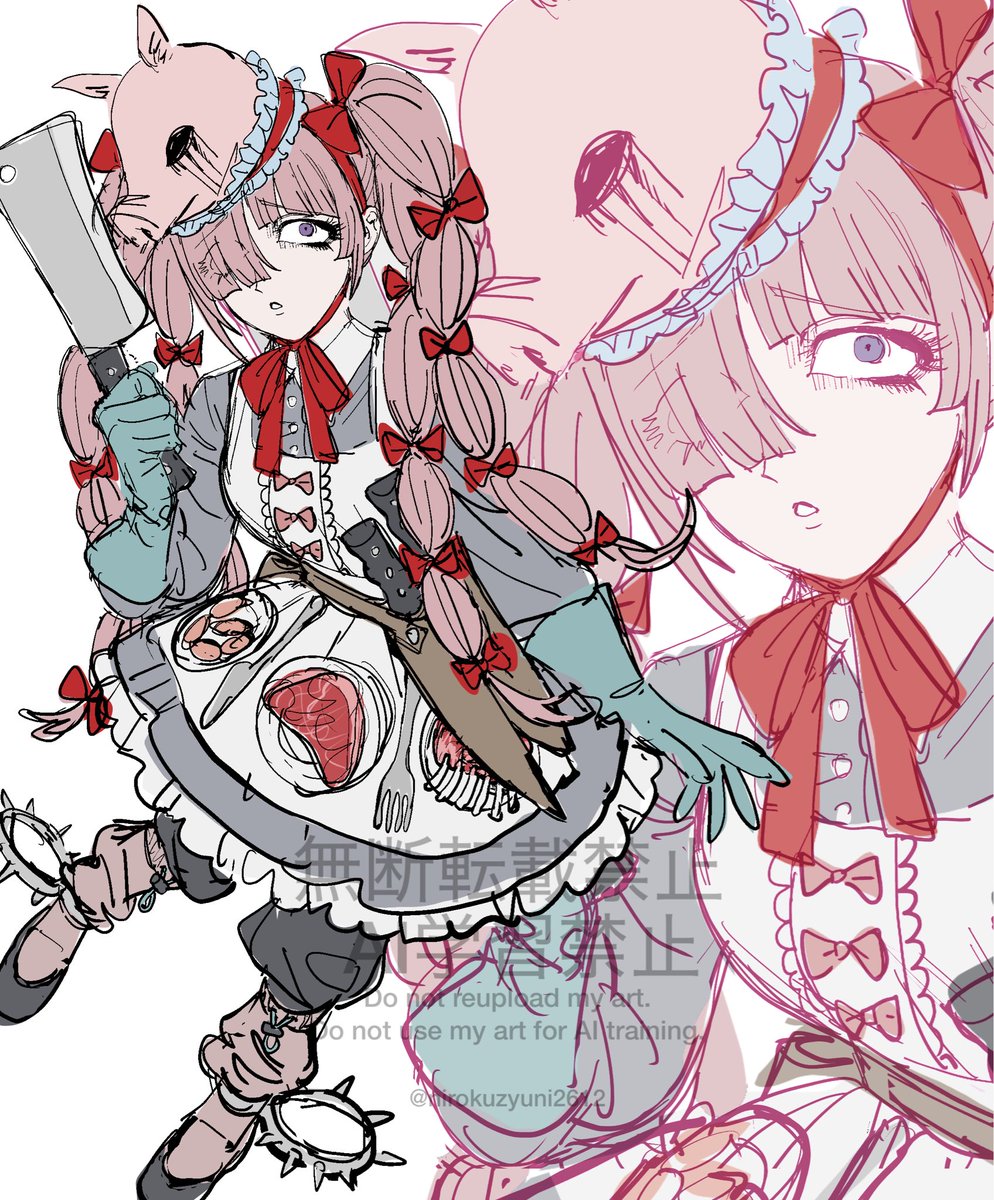 nirokuzyuni2612's tweet photo. ゾンビとお肉屋さん
#oc https://t.co/jEkDHLkNK1