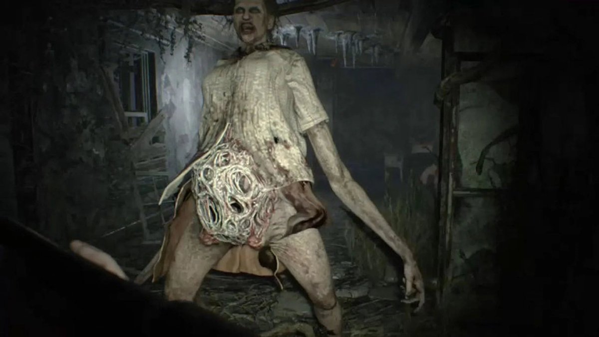 game_collection's tweet photo. When people ask why Resident Evil 7 has the lowest percentage, I'll say nothing and show them this.

Then, they will understand. Ohhhhhhhh they'll get it.

Scariest game I've ever played in my LIFE. https://t.co/Vp5WltzlEm