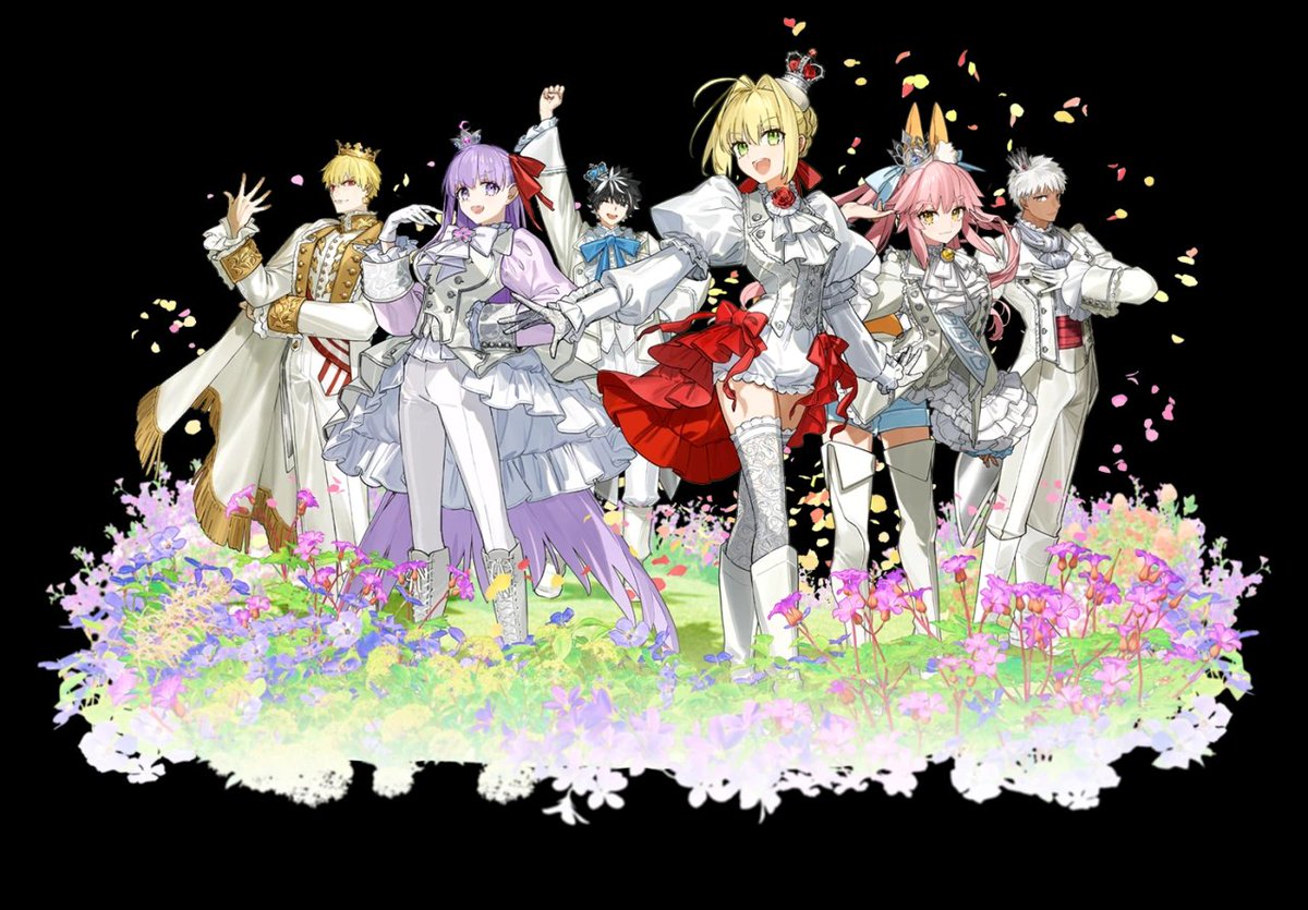 G1llgamesh's tweet photo. Arco Wada Fate &amp; Fate/EXTRA ART WORKS flower parade exhibition illustration https://t.co/9nwATxVTor