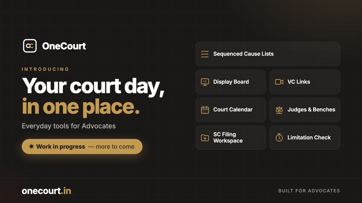 OneCourtin's tweet photo. Everyday tools for lawyers.

Explore: https://t.co/X7vuaIvjhm https://t.co/BcctBYHH0b