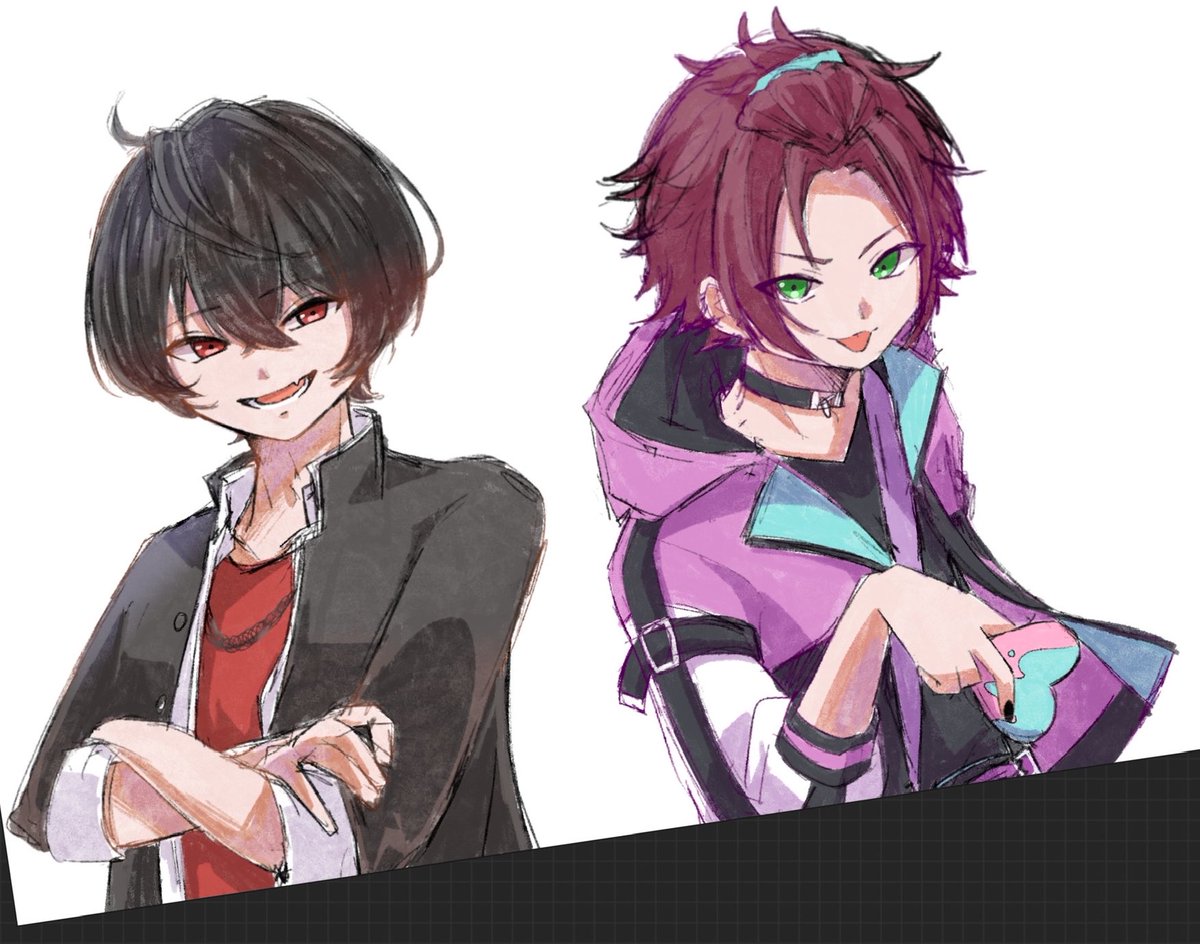 tro_xox's tweet photo. 昔に描いた不良とポイアラ https://t.co/w5xHsGkmla