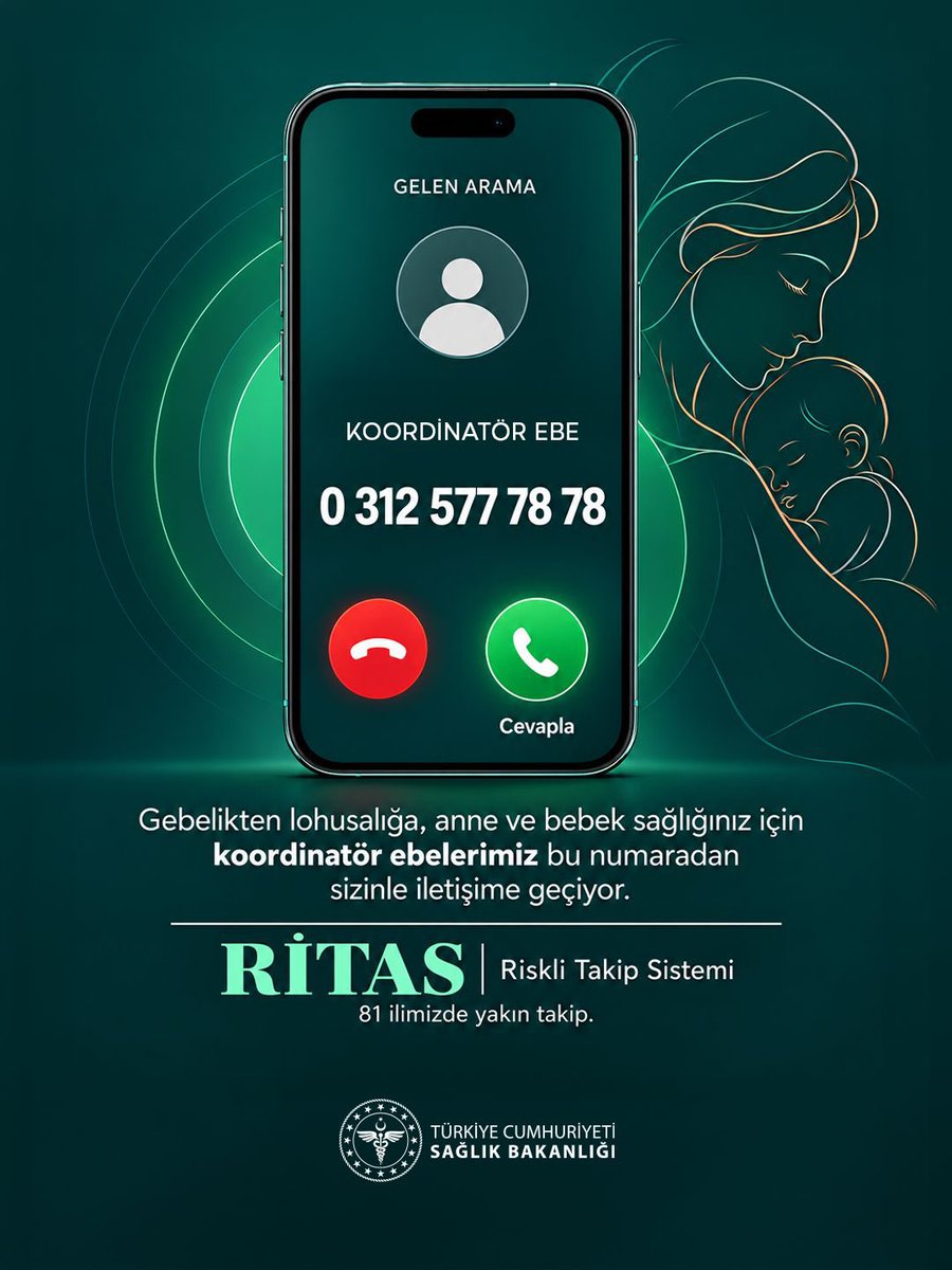 saglikbakanligi's tweet photo. SEVGİLİ ANNELER, BU ARAMA SİZİN İÇİN 💚 https://t.co/SOwEmPkW9Q
