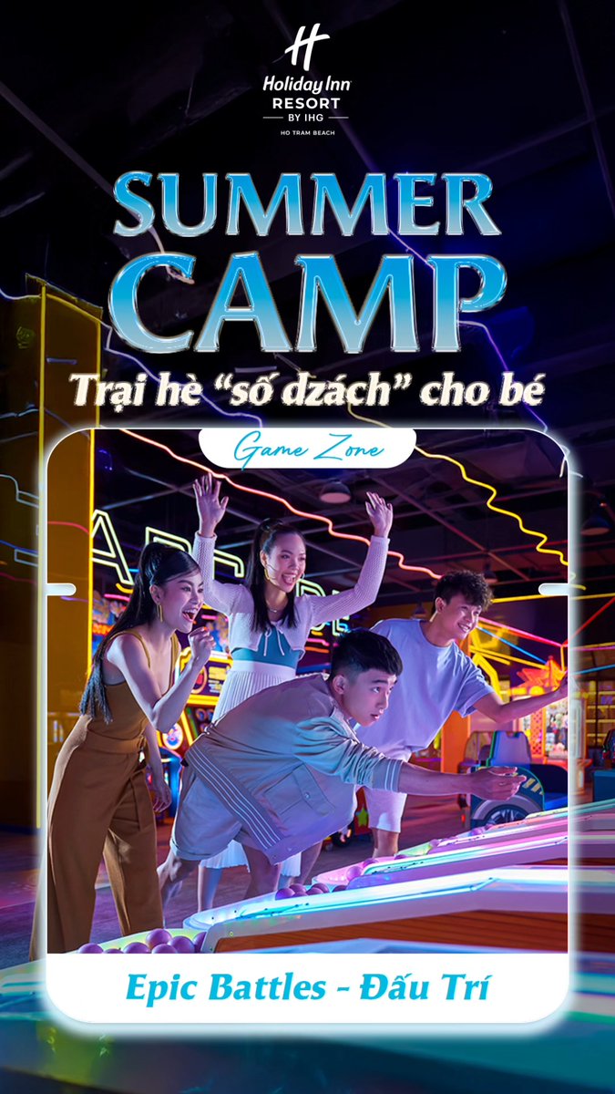 DMT09's tweet photo. Summer is best when kids get messy, run barefoot on the sand, and laugh under the sun. Just 2 hours from HCMC, join Holiday Inn’s Summer Club for crafts, beach games, pickleball, movies, stargazing and more. https://t.co/VR9ZC7kqow