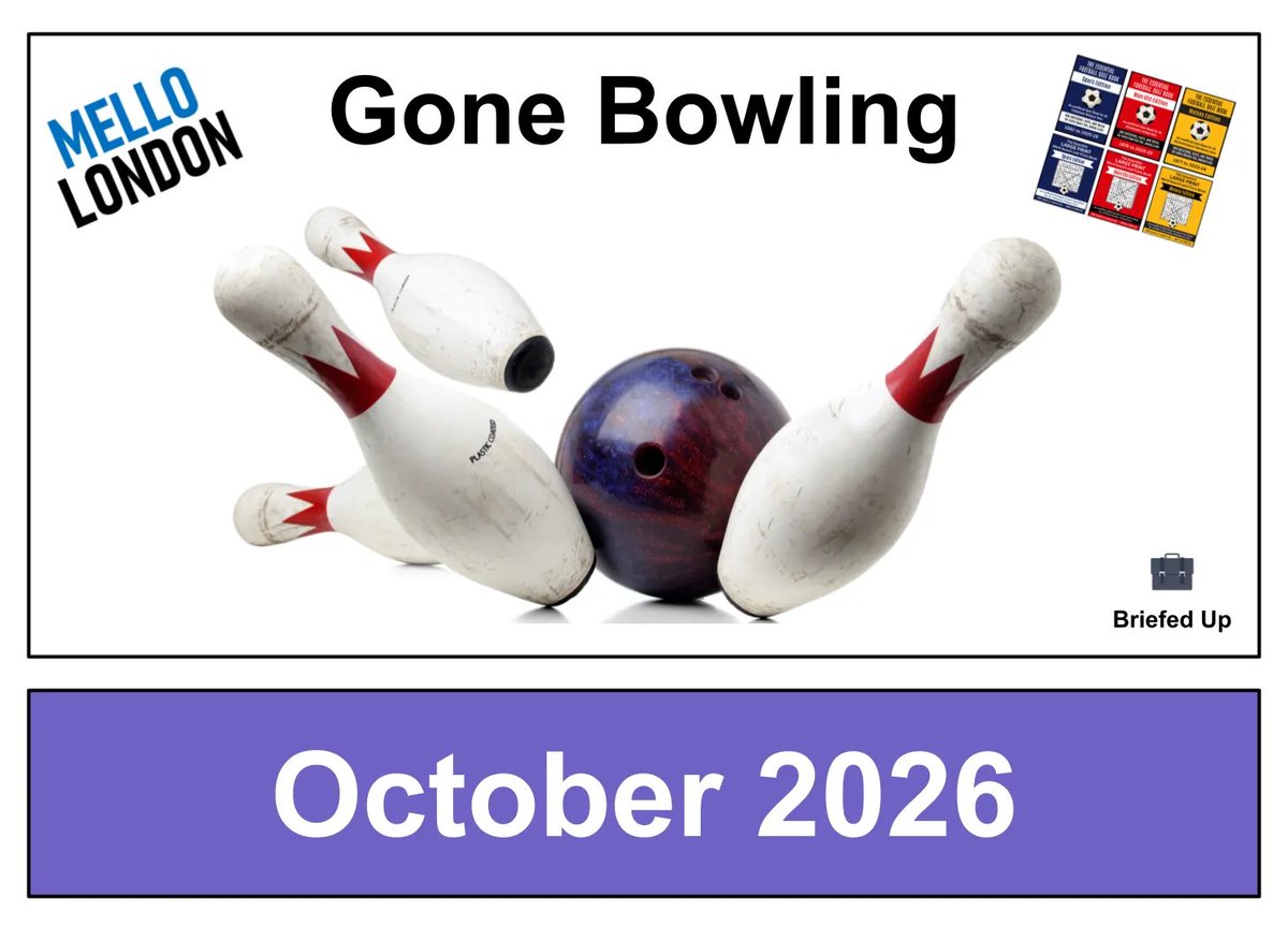 BriefedUp's tweet photo. Gone Bowling - October 2026 (Mello London & Football Books)
#UKSTOCKS #APTD #BGO #BTG #CARD #DOM #ECEL #FNX #GTLY #HFG #KOO #MACF #MIDW #MOTR #NWF #PETS #RCH #RWA #RWS #SYNT #YOU
https://t.co/RCPKxT1yxM https://t.co/revTx9nPGX