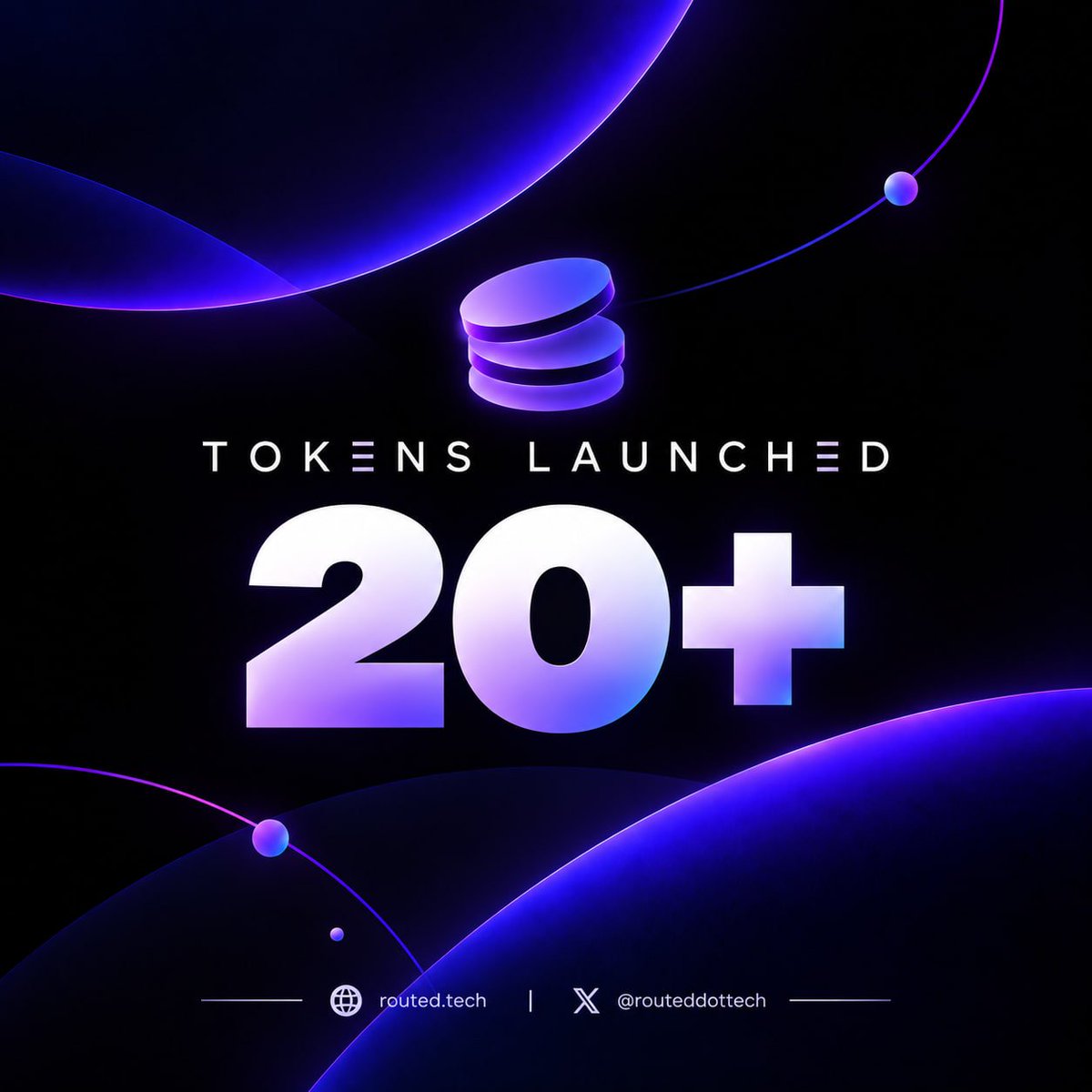 routeddottech's tweet photo. More than 20 tokens have now launched on ROUTΞD and we’re just getting started.

More creators are building. More fees are being routed. More launches are coming.

The next wave is already being built. https://t.co/HQmXEwep3q