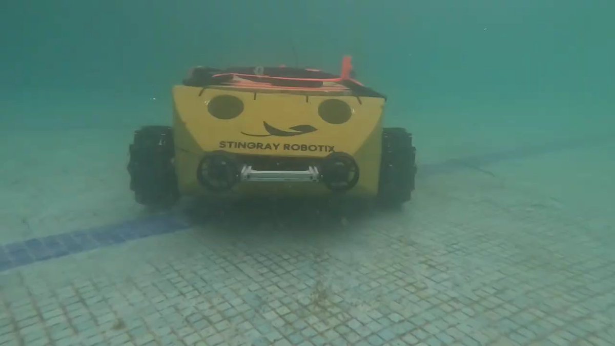 stingrayrobotix's tweet photo. Say Hi! to our hull crawler. 

Yes, it has a face. No, it won't judge your hull.

It cleans ship biofouling while the ship stays in service. 

#robotics #maritime https://t.co/IYgrL8DGUq