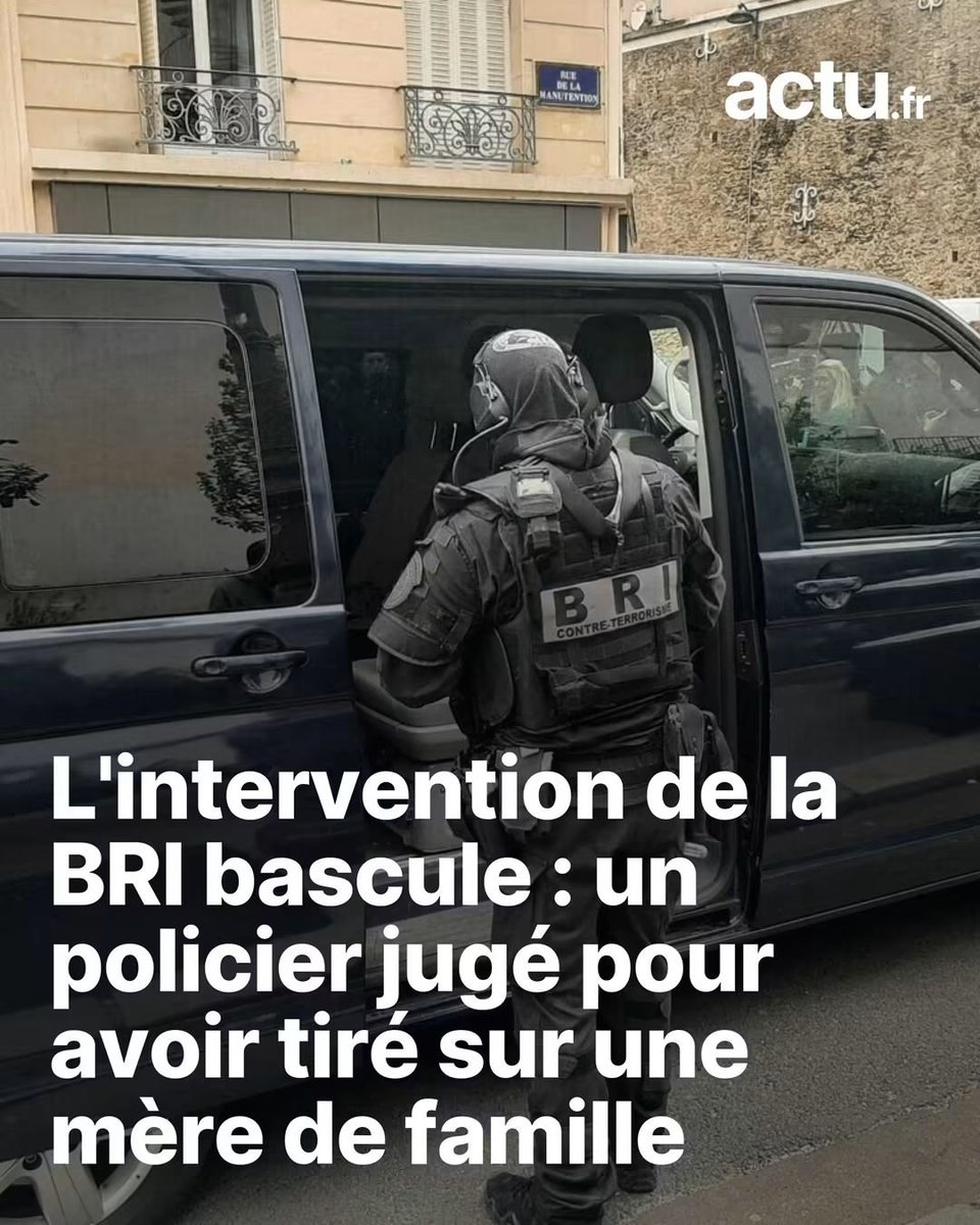 PDohen's tweet photo. "L'intervention de la BRI bascule : un policier jugé pour avoir tiré sur une mère de famille" 
https://t.co/HHjUlZSgqE https://t.co/P99o38zs3f