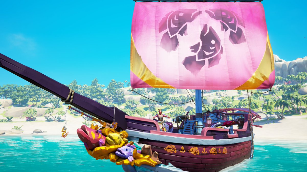 SaintePudding40's tweet photo. Jour 5 🇫🇷
Thème : Navire 

Un bon pirate est toujours assorti à son navire ! 🐟

#SeaOfThieves #SoTober #SoTober2026 @FR_SOT https://t.co/kyV4g9DgGy