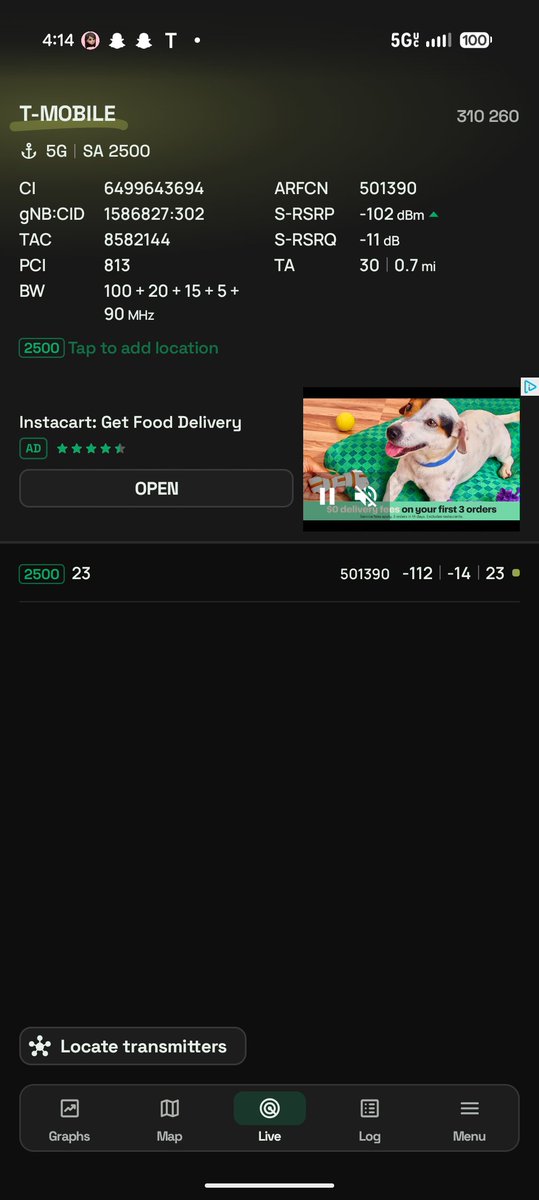 testing_la's tweet photo. Morning Mint speed test at my house. https://t.co/rrUObcJKbE