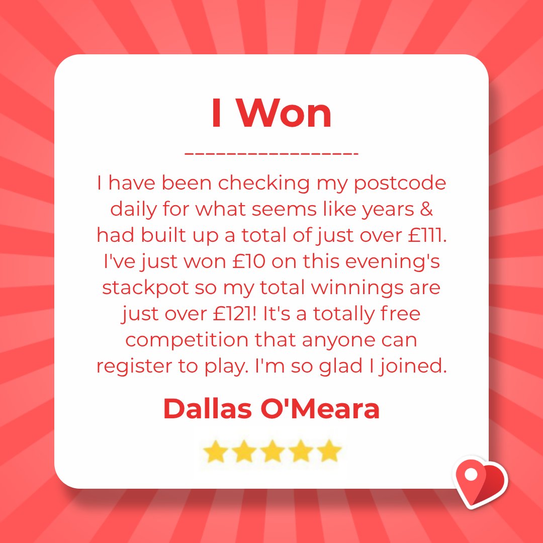 pickmypostcode's tweet photo. Congratulations Dallas on winning on the Stackpot!🎉

Check daily like Dallas to make sure you claim before your neighbours do🎉

💸 For your chance to win, join Pick My Postcode today!💰

#PickMyPostcode #PMP #Money #FreeMoney #Win #Free #WinMoneyOnline #trustpilot https://t.co/m24zDnmLtF