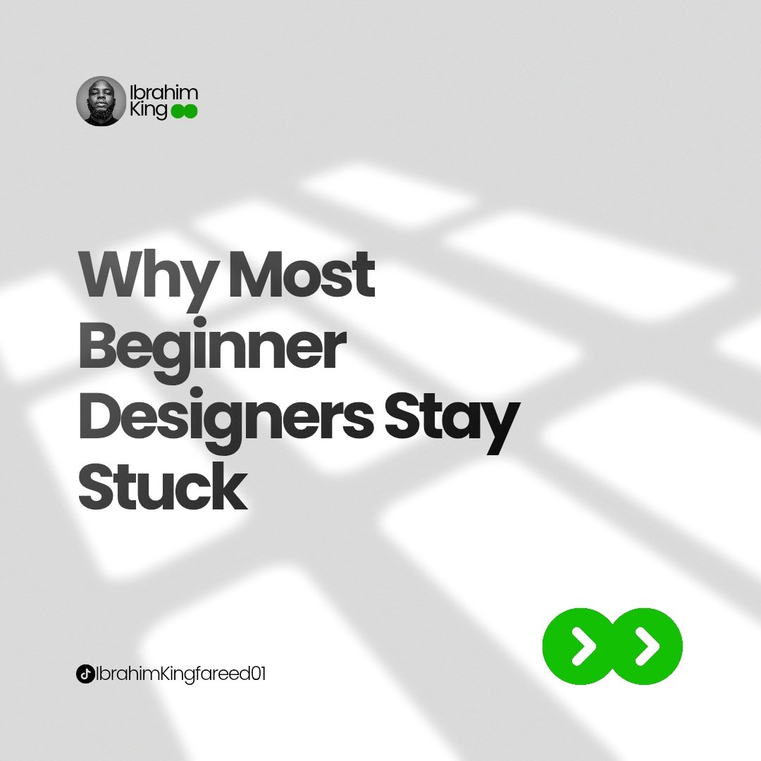 IbrahimKing01's tweet photo. Why Most Beginner Designers Stay Stuck

Read this👇🏽👇🏻👇🏿

Btw happy new week https://t.co/hVtQ218vXH