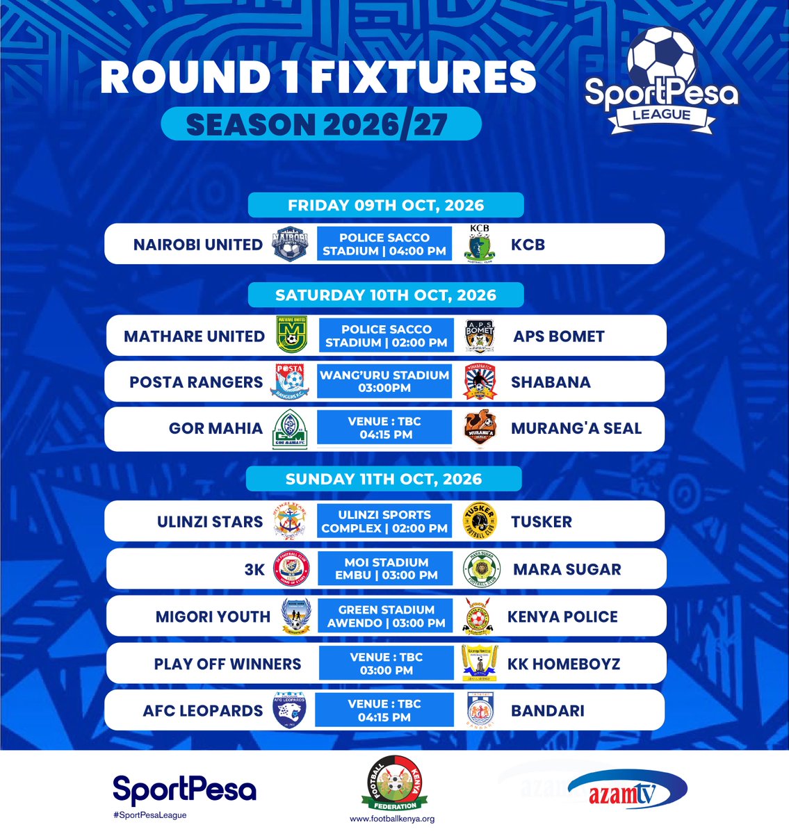 Officialfkfpl's tweet photo. Friday can’t come soon enough… 👀

The #SportPesaLeague is BAAAAACK! 🔥⚽ https://t.co/0MZHSupmGQ