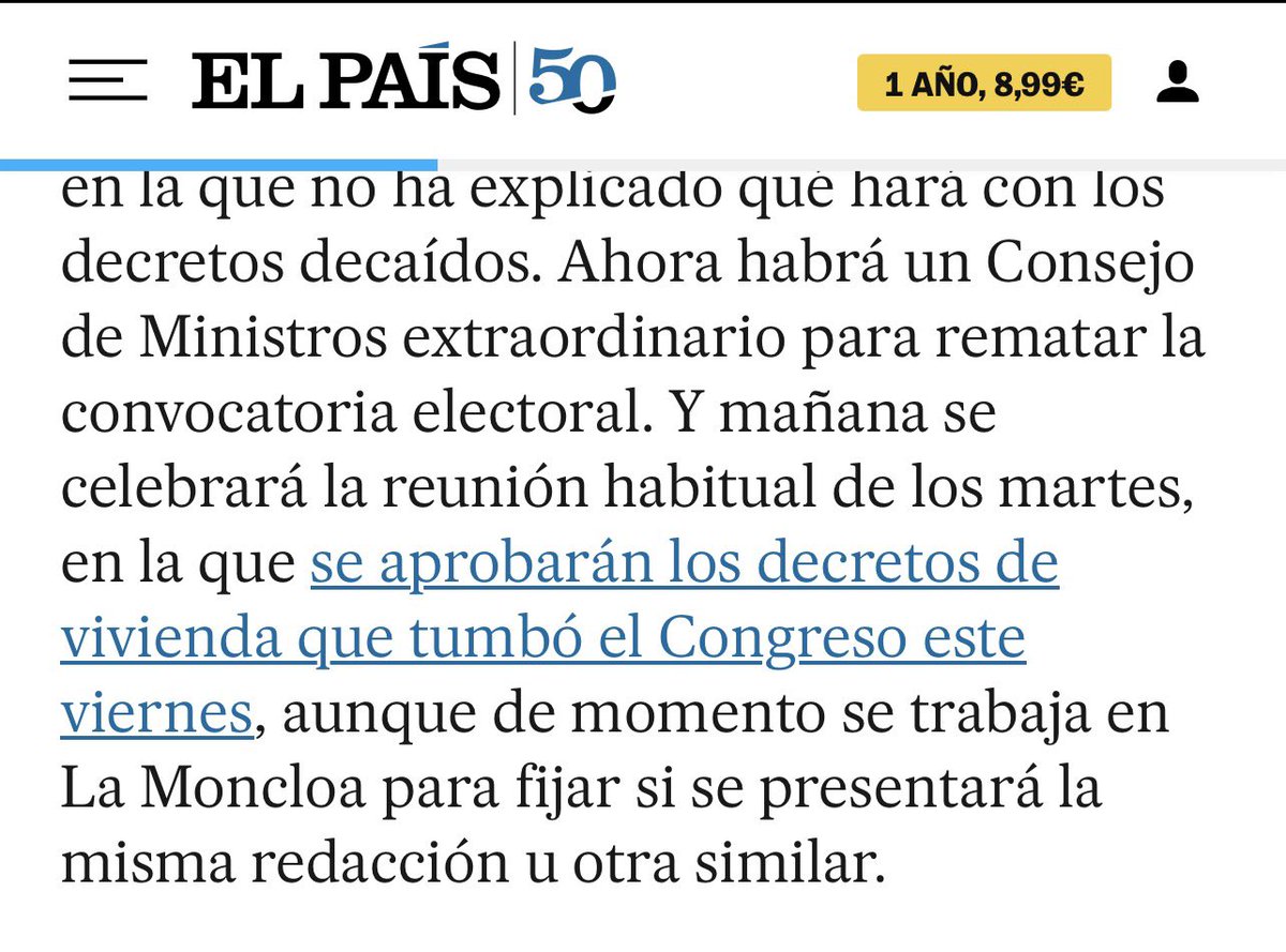 ChemaBlancoL's tweet photo. De confirmarse esta maniobra fraudulenta, vulneraría los principios básicos de la democracia representativa y parlamentaria de la Constitución

Sánchez dijo en si día que gobernaría «con o sin apoyo» del Parlamento. Ahora directamente pasaría a gobernar contra el Parlamento https://t.co/jpB0kWYTtQ