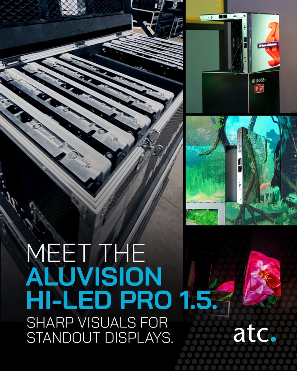atcommunication's tweet photo. ๐ฆ Just landed: Aluvision Hi-LED pro 1.5!
Fine-pitch LED for sharp visuals up close, ideal for exhibition stands, brand activations and conferences.
๐ก Planning an event? Get in touch to discuss LED screen hire.
#Aluvision #LEDHire #AVHire #EventProduction https://t.co/4Z3elMAmwM