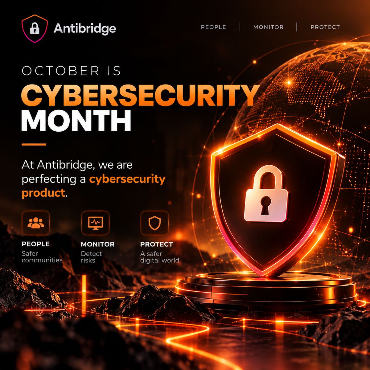 AiWhitebridge's tweet photo. October is Cybersecurity Awareness Month. 🛡️

Passwords protect your accounts, antivirus protects your devices.

But what protects your digital identity?

That’s the problem we’re working on with AntiBridge – helping people understand their online exposure, spot risks, and protect themselves before that information can be used against them.

🔗 https://t.co/PKWkfVBql4