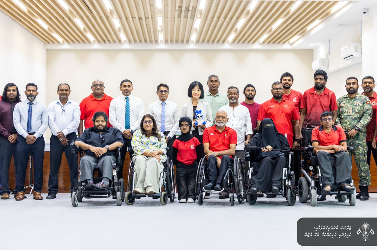 MoYSF_mv's tweet photo. State Minister Abdul Razak Ibrahim attended the inaugural ceremony marking the introduction of Para Shooting in the Maldives.

The Shooting Association of Maldives, in collaboration with the Maldives Paralympic Committee, is working to introduce Para Shooting as a new category in this year’s National Shooting Championship, creating greater opportunities for athletes with disabilities to participate in competitive shooting.

The small ceremony was held at the Shooting Range of the Hulhumalé Sports Complex and was attended by Ambassador of Japan to the Maldives, H.E. Ishigami Rumiko, and Ambassador of the Republic of Maldives to Japan, H.E. Ahmed Mahloof.