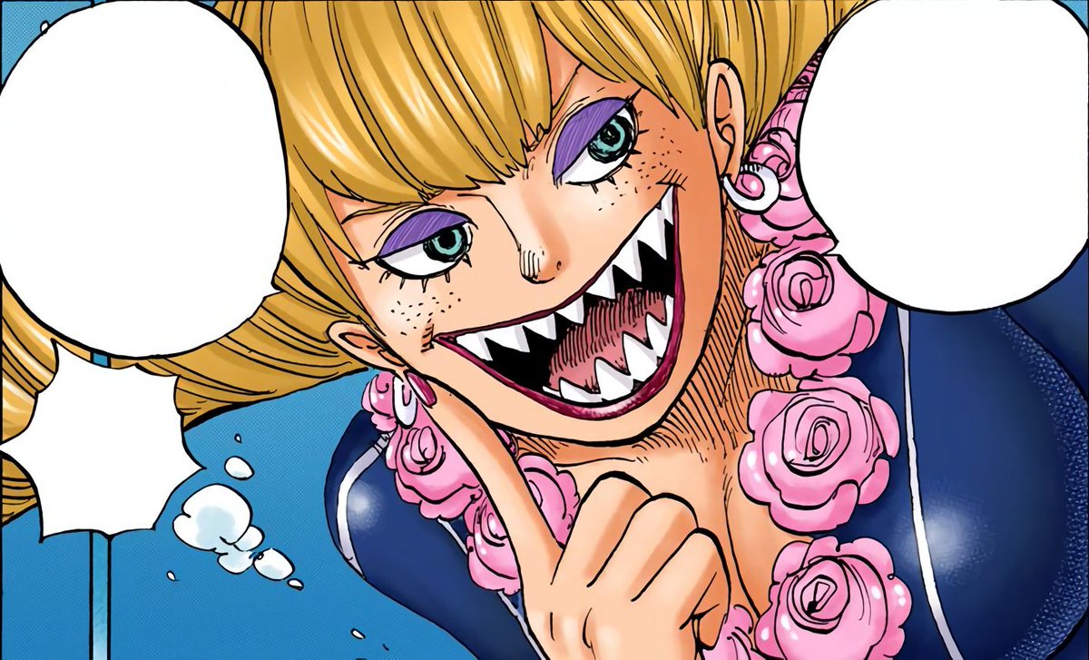 DazzieOnePiece's tweet photo. In todays episode of "beautiful but underrated girl designs of #OnePiece" we have Charlotte Praline!💙💖 https://t.co/lyvGzVOAIU