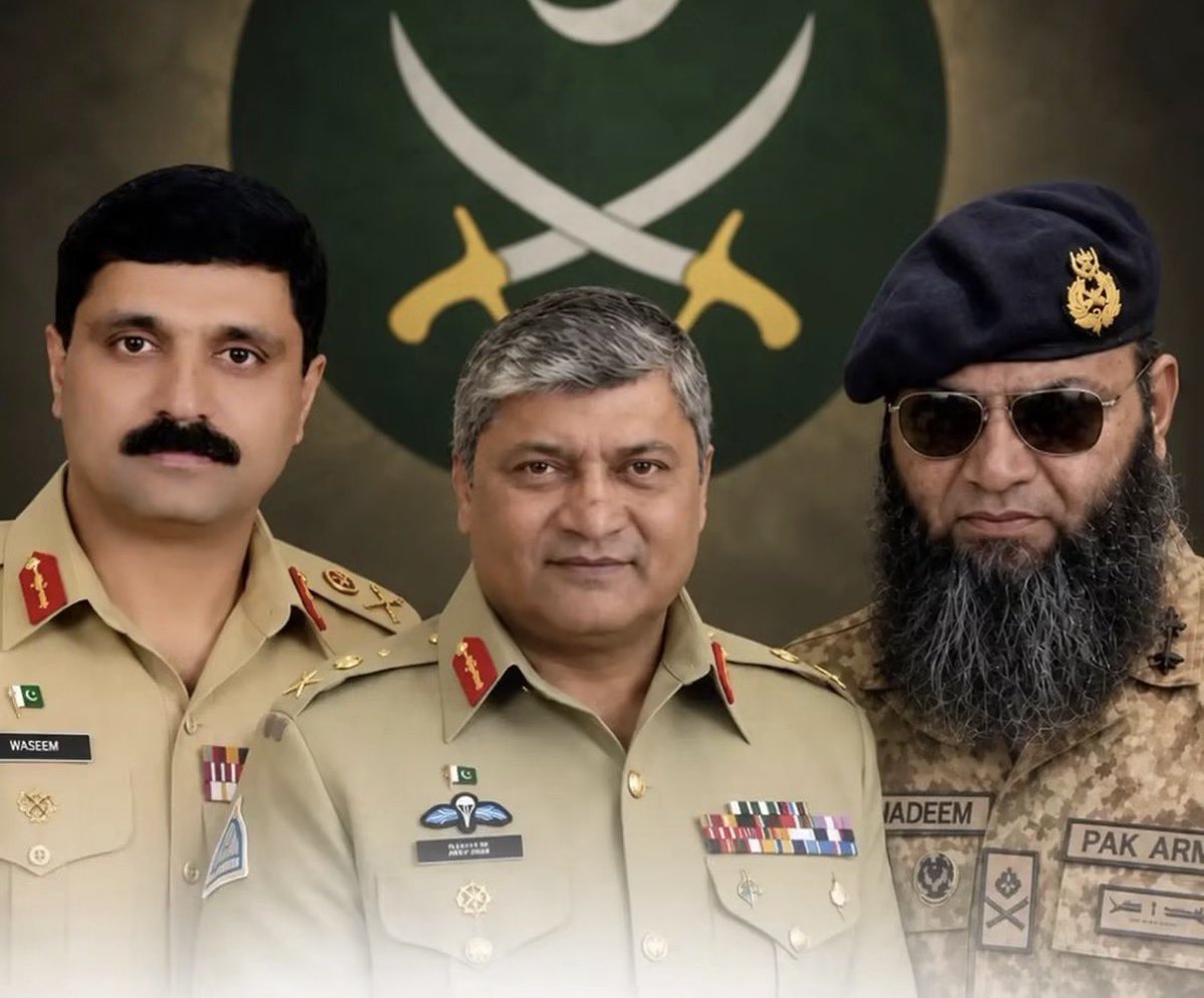 QaziShahid786's tweet photo. They lecture politicians about “dynastic politics”, but somehow forget to mention the dynasties within their own institution.

Three brothers. Three Lieutenant Generals. Two of them served as Corps Commanders Multan at different times.

Apparently, when it’s a political family, it’s dynastic politics.
When it’s a military family, it’s a “distinguished tradition of service.” 👏

Pakistan: where the definition of merit seems to depend on whose family you’re talking about. 

Disclaimer: AI-generated image used for reference purposes only.