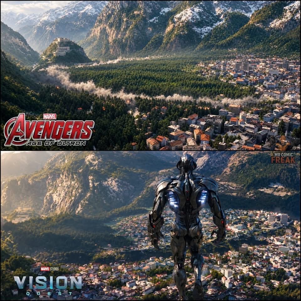 David_da_bozz's tweet photo. Wait! Is that Sokovia? 🤔

Does that mean Ultron has successfully escaped from Vision’s Mind! I Won't be surprised if Doom arrived to collect him too?  

#VisionQuest https://t.co/mISYHwtzNn
