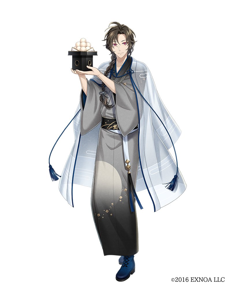 BunAl_PR's tweet photo. 【限定召装　満天ニ輝ク月(1/2)】
今回の限定召装で登場する、お月見風和装を公開いたします。
織田作之助
萩原朔太郎
泉鏡花
#文アル https://t.co/EzKIRp24yr