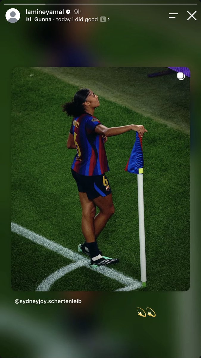 LamineYNE's tweet photo. Lamine Yamal on IG after Barça Femení cooked Real Madrid 7-0 😭😂🔵🔴 https://t.co/yIsm499zNV