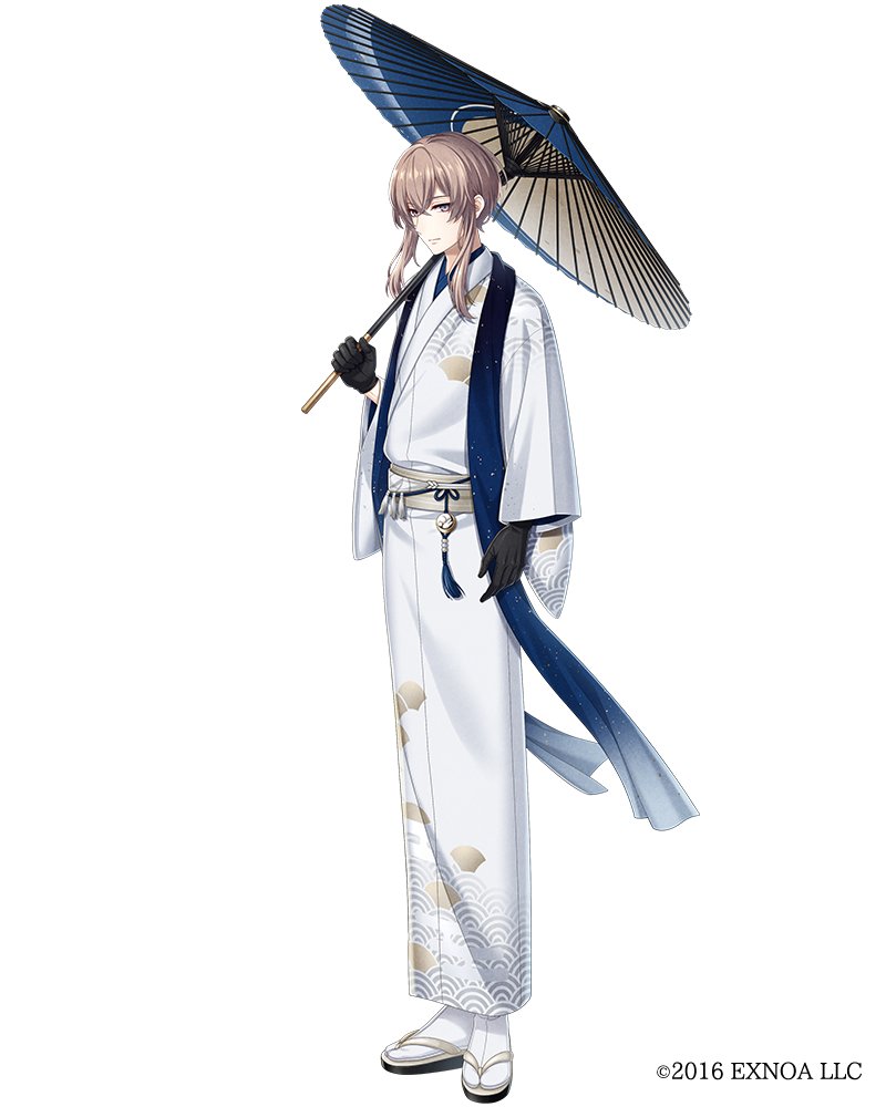 BunAl_PR's tweet photo. 【限定召装　満天ニ輝ク月(1/2)】
今回の限定召装で登場する、お月見風和装を公開いたします。
織田作之助
萩原朔太郎
泉鏡花
#文アル https://t.co/EzKIRp24yr