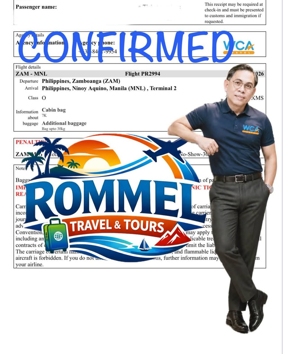 Alice_tcv's tweet photo. Thank you, Lord, for today’s blessings. Thank you, Sir Joshua and Sir Abdulla, for trusting Rommel Travel and Tours. WCA 2 confirmed flights for September 21, 2026: Zamboanga to Manila and Kuwait to Manila via Philippine Airlines and Kuwait Airways. https://t.co/FPOesI5P8c