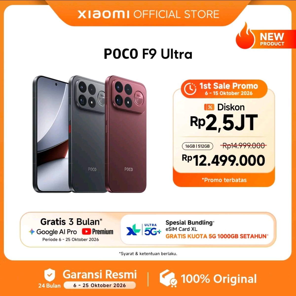 ArmynLius's tweet photo. Poco F9 Pro Besok Pagi Jam 10 bisa dibeli
Promo diskon 2,5 juta dari harga 13 juta
https://t.co/Au0JiM1jKI

Poco F9 Ultra Tgl 6 baru bisa dibeli
Promo diskon 2,5 juta dari harga 15 juta
https://t.co/MRjWmmrBBm https://t.co/bvtWdt2WRN