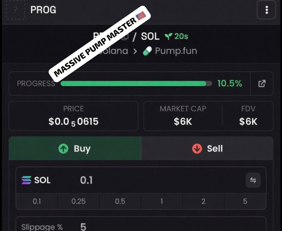 Massivepumpmast's tweet photo. $PROG was shared in my private group at just $6.0K mcap and has now reached $135K!  The early call delivered a serious move. Follow me and join the TG group + Discord to catch future setups 
#Crypto #Trading #Altcoins

CA H946dRoCjwLKMSfRnhnps31Ew7jUC47ZZh5CfwQpump https://t.co/OwmtaUXquC