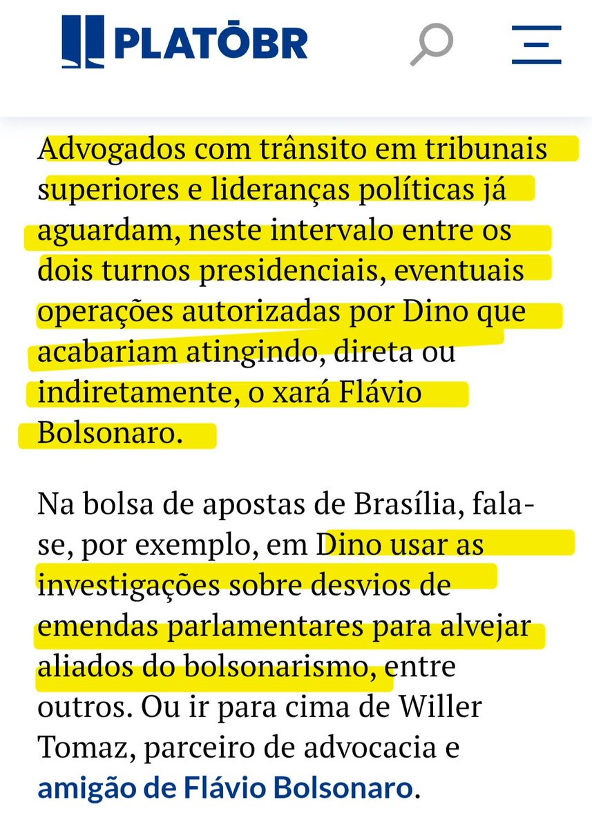 taoquei1's tweet photo. Aqui o jornalista ta avisando que Flavio Dino, aliado de lula, deve usar politicamente os inqueritos que comanda para interferir nas eleições e gerar prejuízos ao Flávio. 
Cara, eu sei que isso acontece, mas ver estampado, de maneira explícita no jornal, é muito pouco! https://t.co/IYFNuiThG1