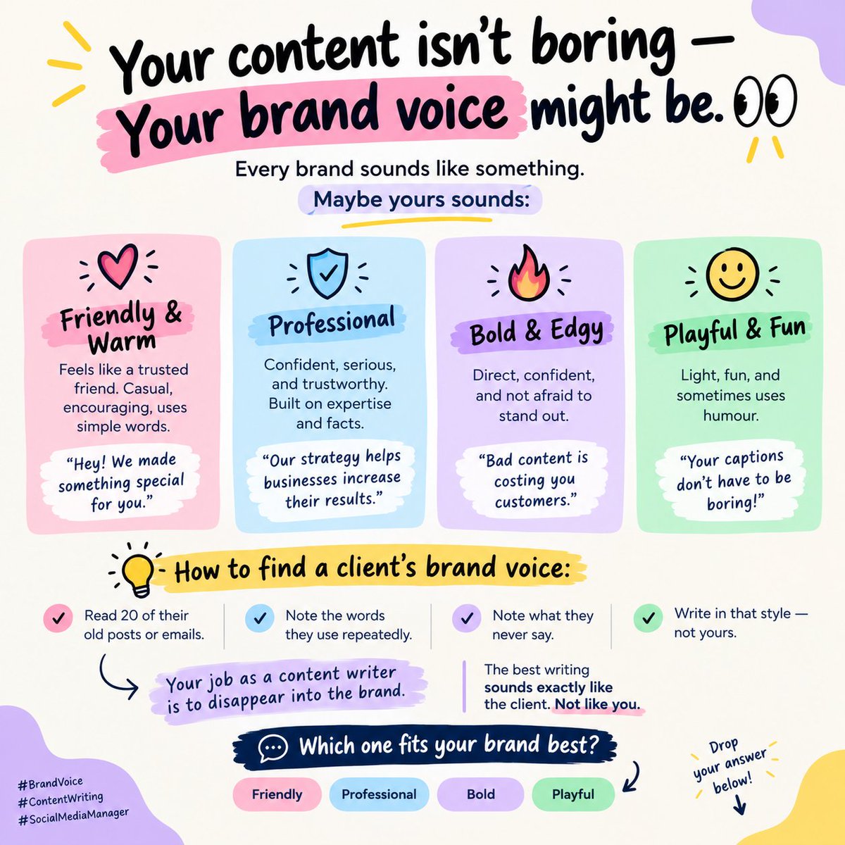 TTobi22j's tweet photo. Your Content Isn’t Boring — Your Brand Voice Might Be 👀 https://t.co/vCSbnAN0Jf