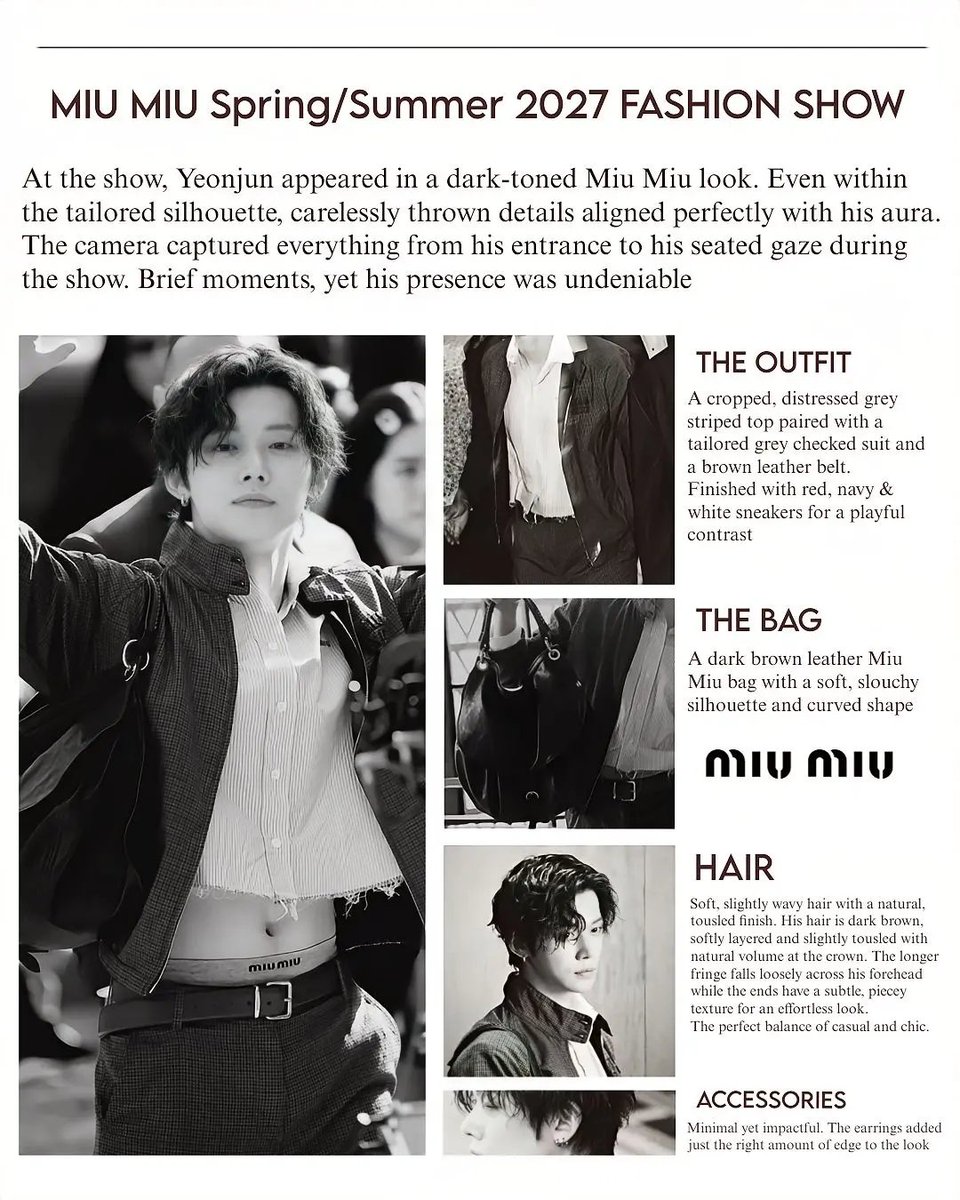 bamgyuiary's tweet photo. MOA ! DAILY SPECIAL EDITION - ★YEONJUN PARIS FASHION WEEK★

#YEONJUNXMiuMiu #YEONJUN 
#MiuMiuSS27 #TXT #MOAs #moatwt  @MIUMIUofficial @TXT_members https://t.co/SQcHNByHNA
