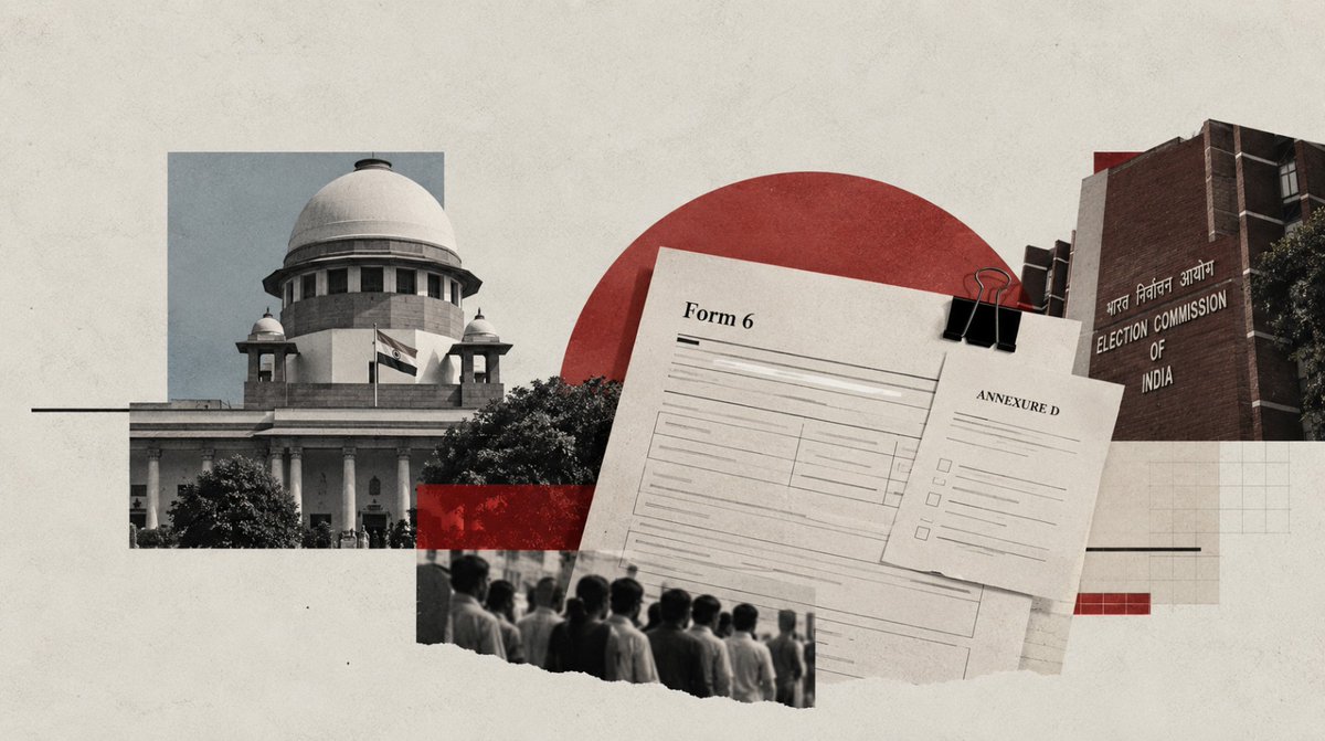 indianmatrix's tweet photo. Claims of a clash between the Supreme Court and ECI over Form 6 are legally unfounded. Both institutions are in complete agreement. Read our full legal analysis on why this manufactured controversy falls flat: https://t.co/q5asfjHYy8

The outrage stems from conflating the alteration of a statutory form with requiring supplementary documentation. The ECI did not modify Form 6; it merely mandated an additional accompanying declaration (Annexure D) during the Special Intensive Revision (SIR) to ensure transparency. Thus, the CJI’s observation that the Court hasn't approved a 'modified' Form 6 perfectly aligns with the ECI's stance. Since the ECI made zero changes to the form itself, there was no modification to approve. 

Furthermore, the Supreme Court's May 2026 judgment (Paras 152 & 161) explicitly upheld the ECI’s authority to demand this exact additional documentation to protect electoral purity.

This brings us to a fundamental question: who truly benefits if dead, duplicate, and bogus voters, alongside illegal infiltrators, remain on the electoral rolls? The vested interests attempting to halt the SIR process are using semantic technicalities as a smokescreen. The real battle is about protecting the integrity of India's elections.

Subscribe to Indian Matrix for more in-depth analysis: https://t.co/42yyvUIV3G