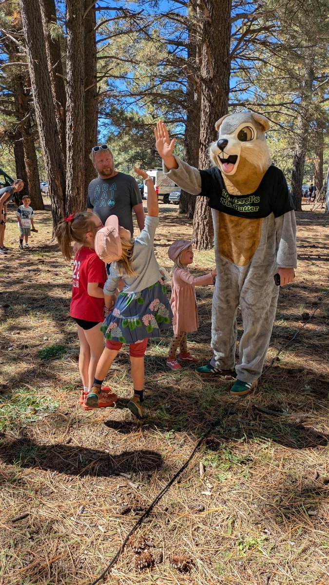 squirrelsnutbut's tweet photo. Timber spent the weekend cheering on the Girls on the Run Flagstaff Marathon Kids Kilo, and frankly, he's never been more outpaced. Tiny legs, huge hearts, zero chill. Kids running + squirrels cheering = a combo that simply can't be beat. 🐿️💛
#SquirrelsNutButter https://t.co/bBKZ4MQo7k