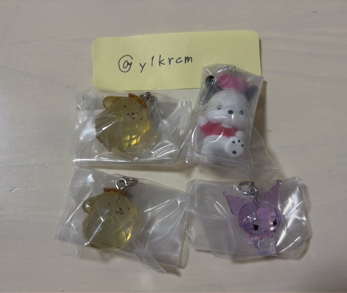 y1krcm's tweet photo. 【交換】サンリオ

譲：クリスタルめじるしアクセサリー
ポムポムプリン クロミ
おみみでぶらりんマスコット みみハートコレクション　ポチャッコ

求：同種マイメロディ　または定価

大阪手渡し希望
検索からでもお気軽にお声掛けください。 https://t.co/ogHJsqWwDJ