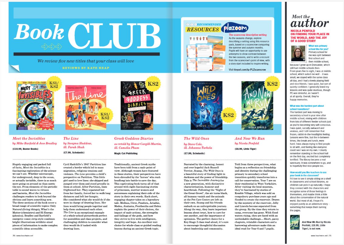 KateHeap1's tweet photo. The October issue of @TeachPrimary magazine is available now, with my 'Book Club' reviews - including books by @TheMikeBarfield, Jess Bradley, Swapna Haddow, Farah Shaw, @HonorCargillM, Camelia Pham, @SteveColeBooks, @johanna_tarkela &amp; @nicolapenfold 

https://t.co/tN9rpfImcl https://t.co/MiFQ1tGbrC