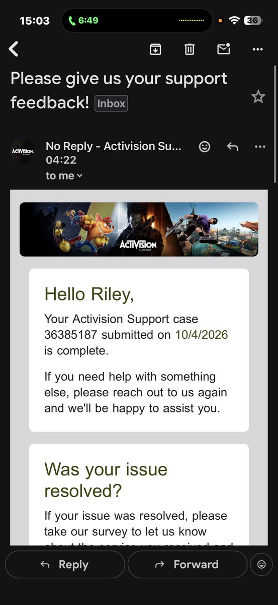 Ryzo0kd's tweet photo. hello i need further human assistance with my activision account, it has been permanently banned and all i done was change the cpu in my pc and the next day i have a permanent ban i am 100% sure that is the problem because i have never had a problem with any other call of duty. https://t.co/YvXLIf7rDH