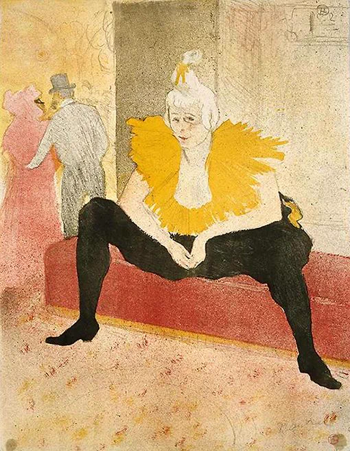 額装品 印刷画 アンリ・ド・トゥールーズ＝ロートレック 座る女道化師 美術ファン@世界の名画 on X: 