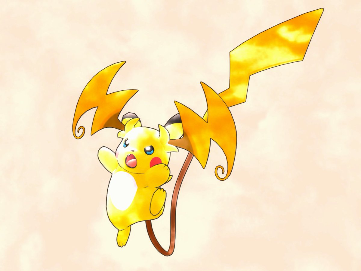 TheYisusOne's tweet photo. Mega-Raichu Y with 3D Sugimori shading https://t.co/cpXs0Ecz3r