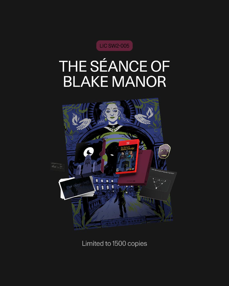 BlakeManorGame's tweet photo. #ICYMI last week we announced our collaboration with @lostincult to bring The Séance of Blake Manor physical!

Check out the PS5 and Nintendo Switch 2 retail and EDITIONS and pre-order now: https://t.co/b4i68BefHT https://t.co/JUKh2DlU1r